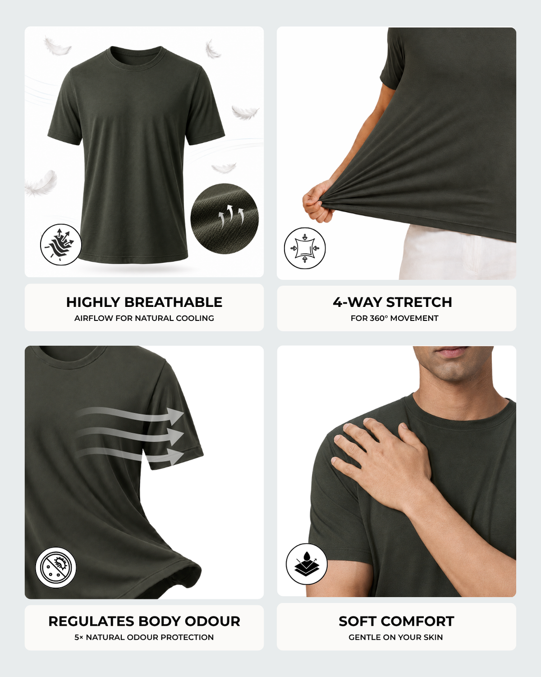 Men's Bamboo Cloud Crew Neck T-Shirt