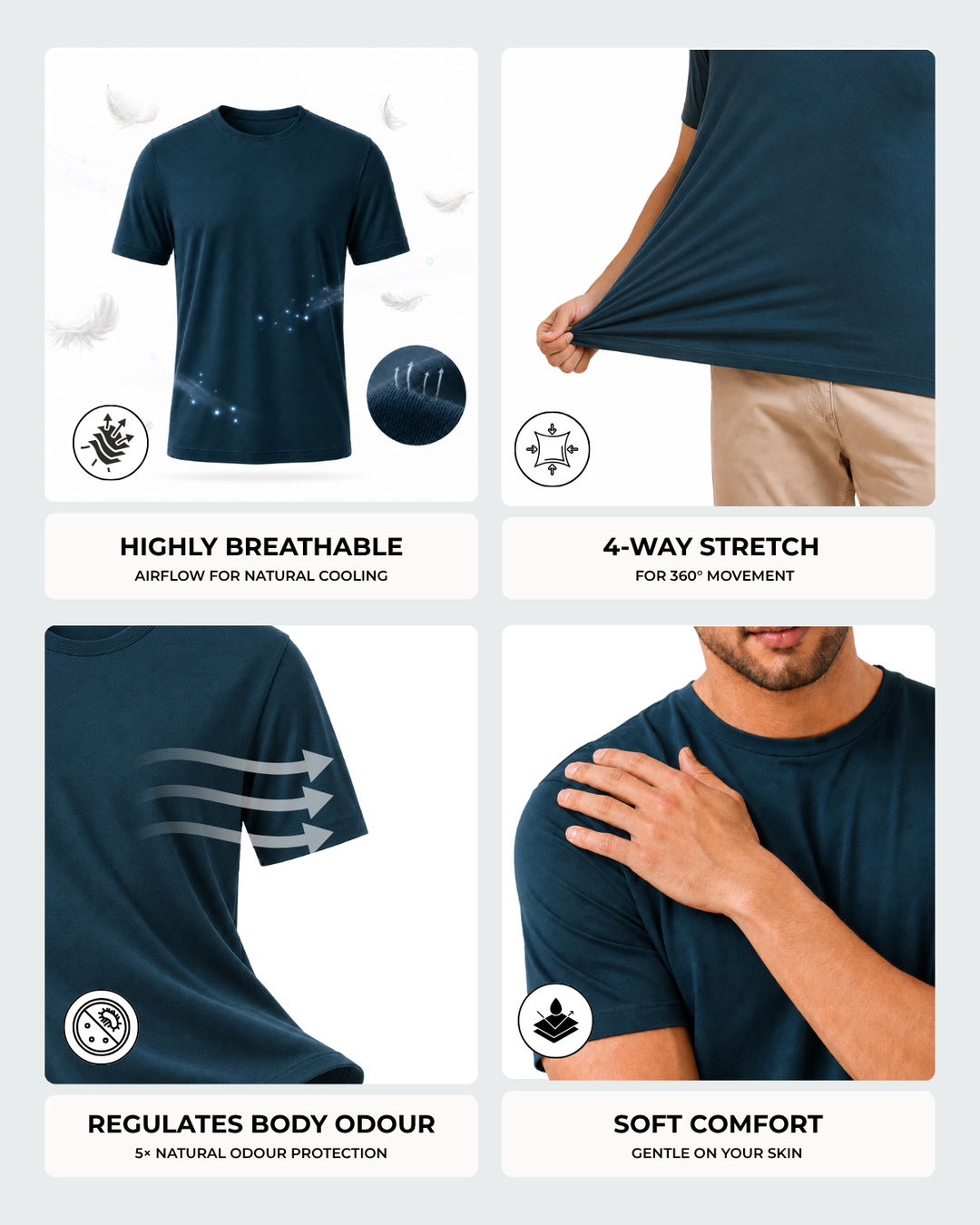 Men's Bamboo Cloud Crew Neck T-Shirt