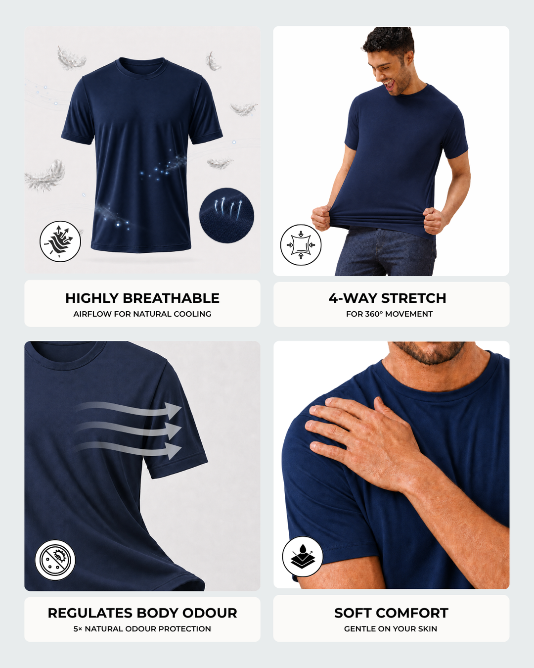 Men's Bamboo Cloud Crew Neck T-Shirt