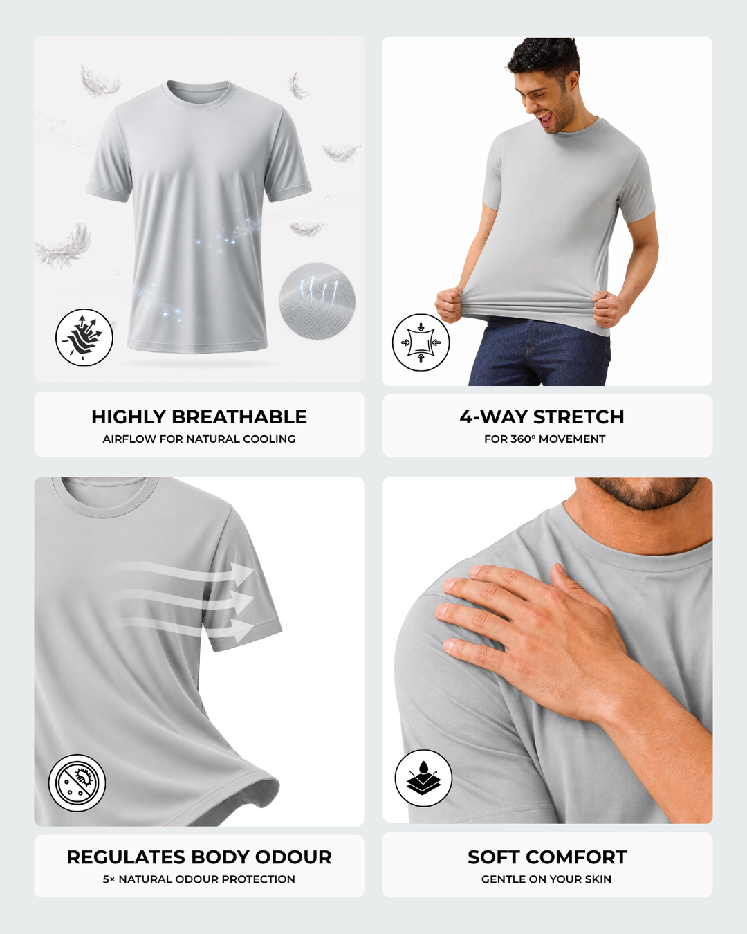 Men's Bamboo Cloud Crew Neck T-Shirt