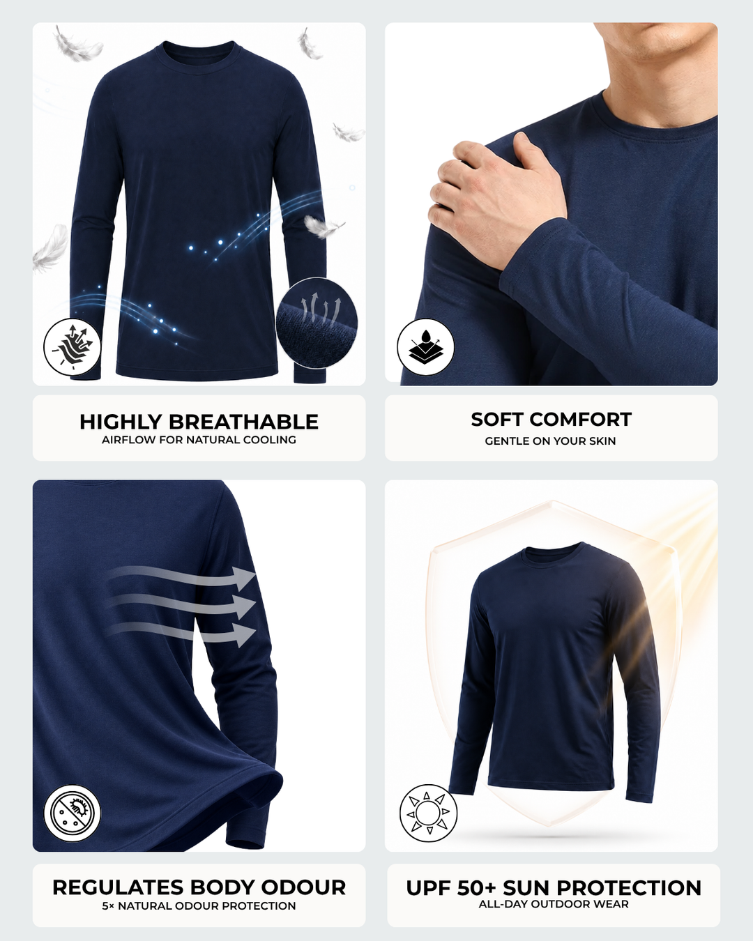Men's Bamboo Cloud Full Sleeve T-Shirt