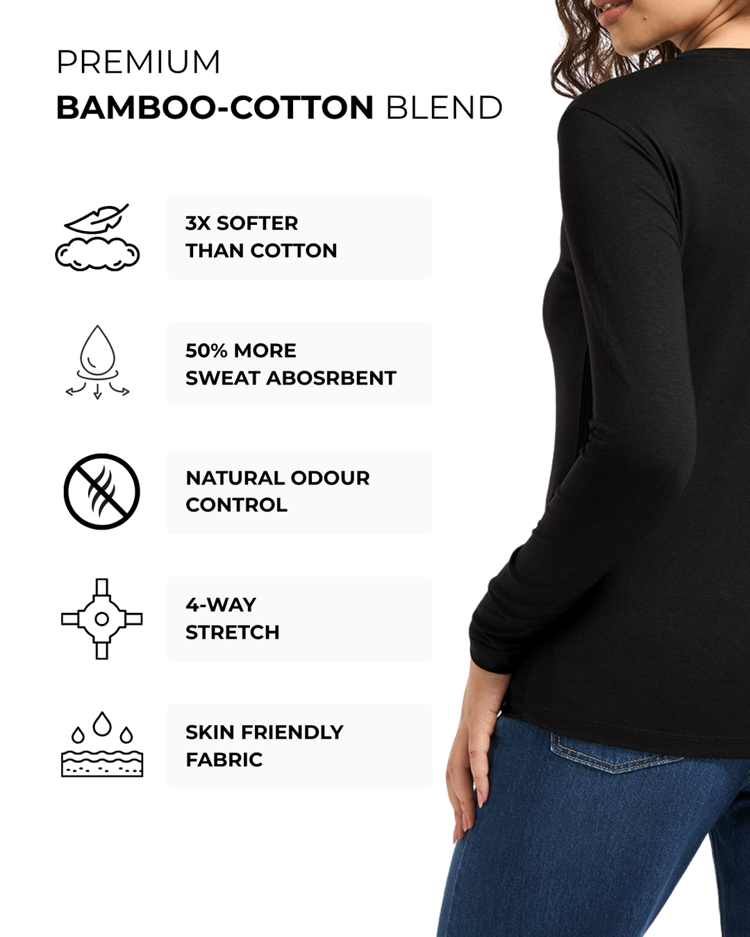 Women's Bamboo Cloud Full Sleeve T-Shirt