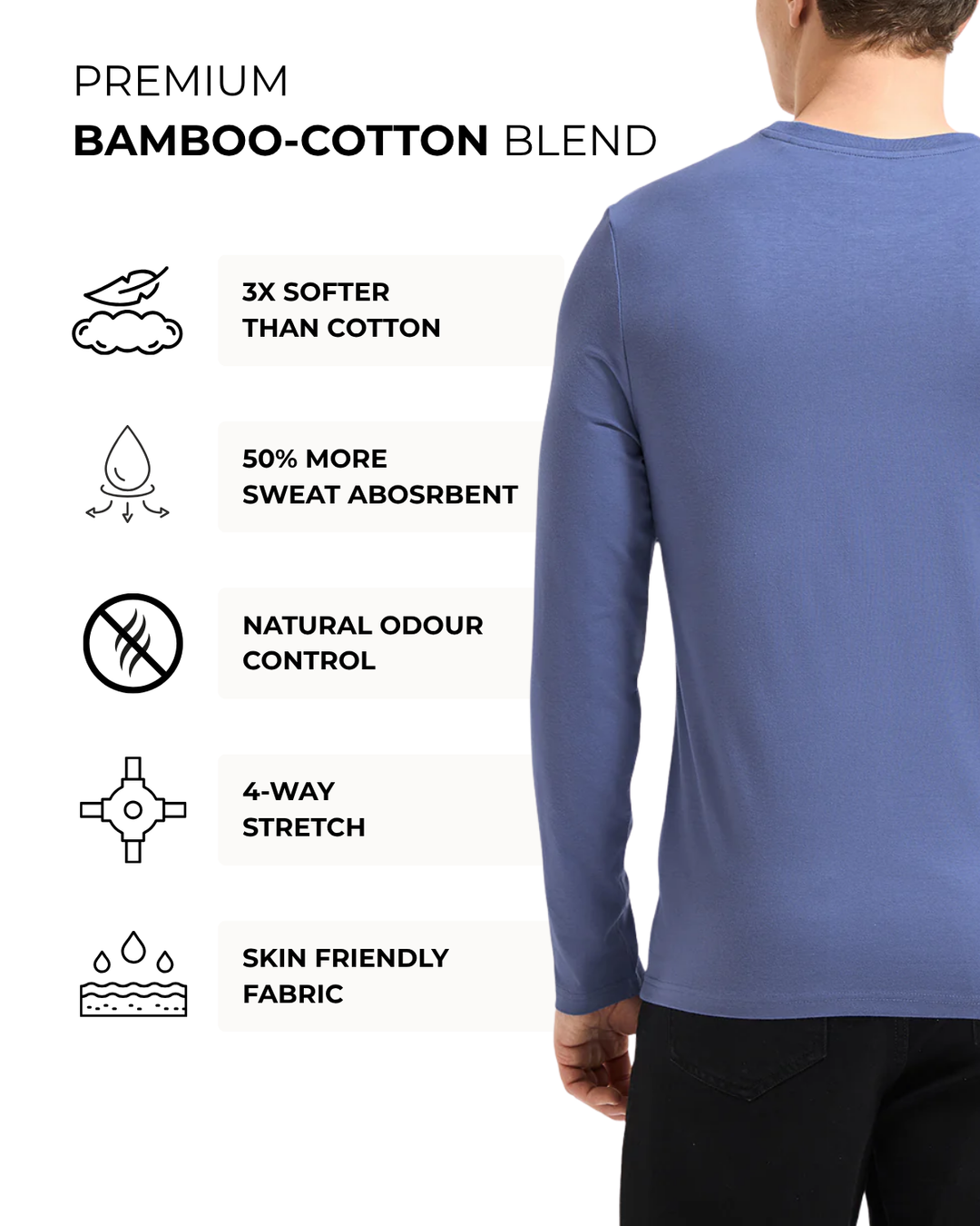 Men's Bamboo Cloud Full Sleeve T-Shirt