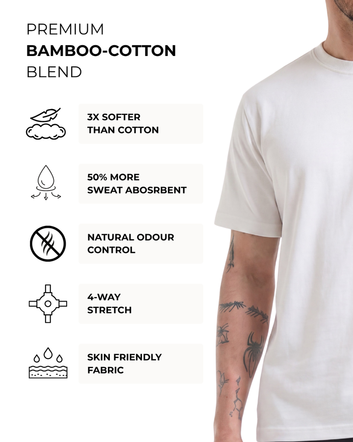 Men's Bamboo Heavy Crew Neck T-Shirt
