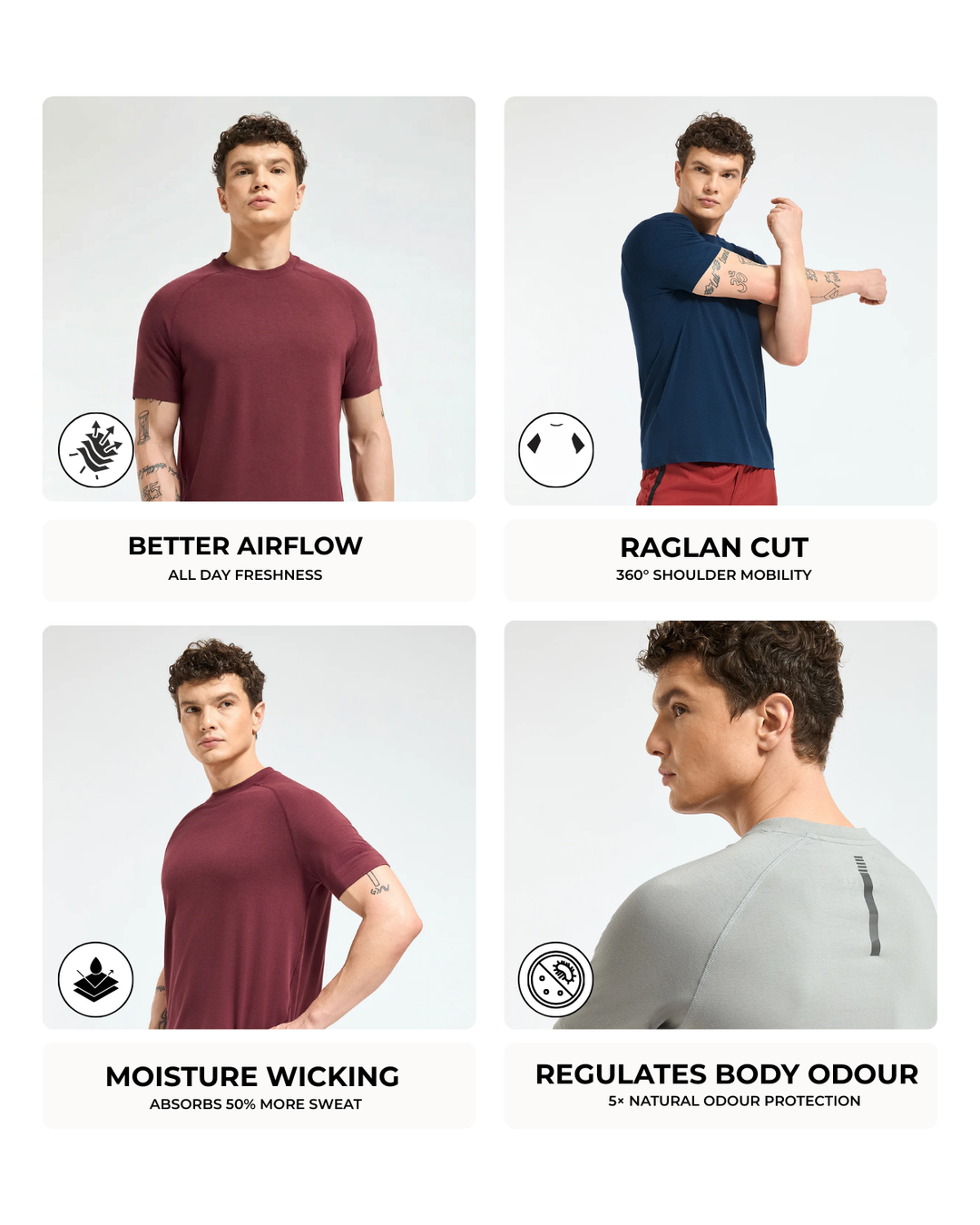 Bamboo Performance T-Shirt - Mist Grey