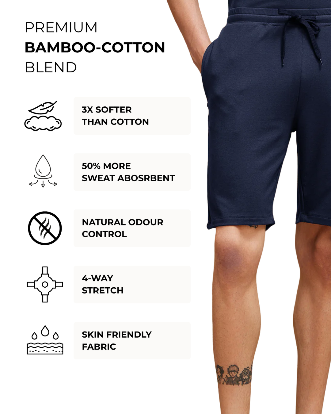 Bamboo Shorts - Midnight