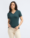 Bamboo V-Neck - Teal