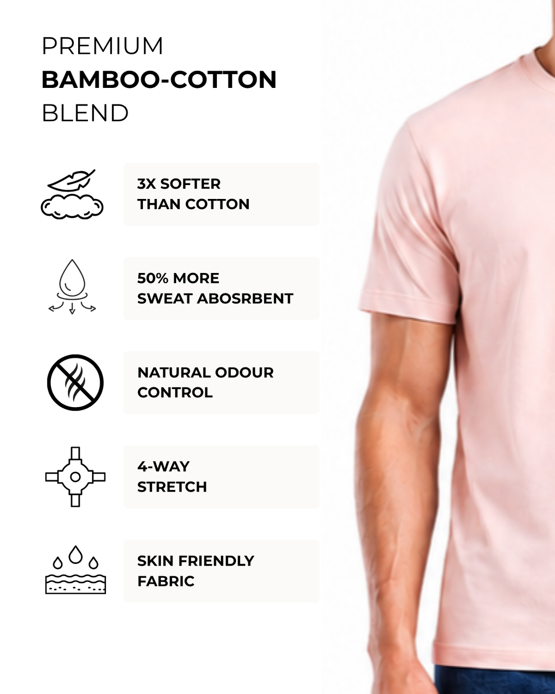 Men's Bamboo Cloud Crew Neck T-Shirt