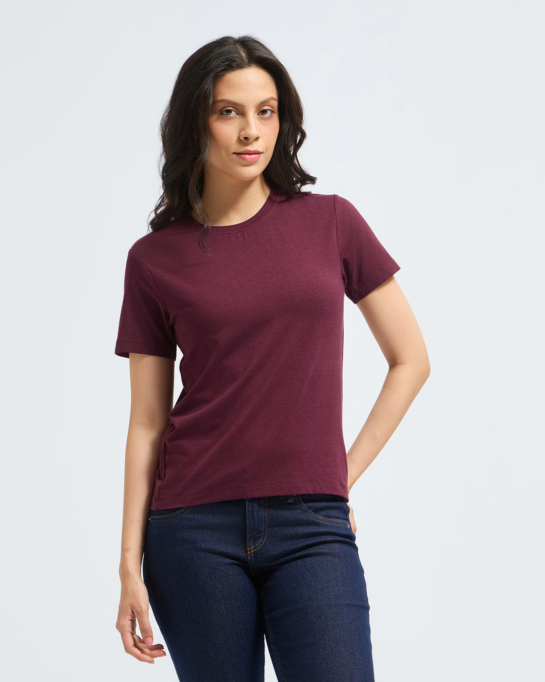 Bamboo Classic Crew - Cranberry