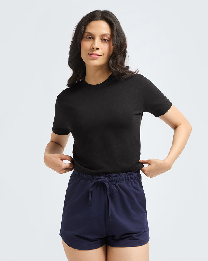 Bamboo Crop Top - Ebony