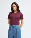 Bamboo Crop Top - Cranberry