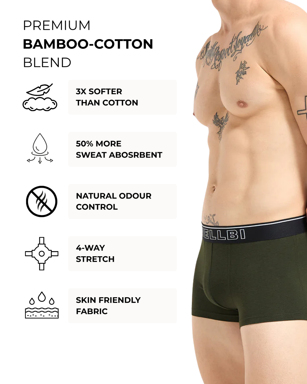 Men's Bamboo Active Trunks