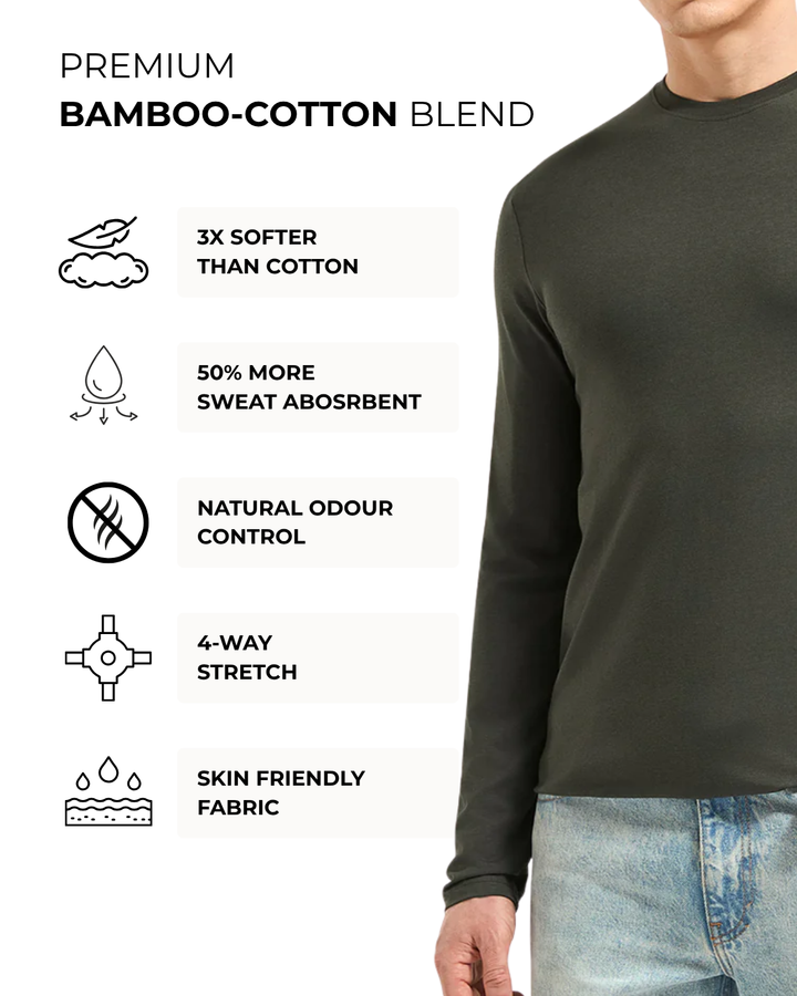 Bamboo Full-sleeve - Camo Olive