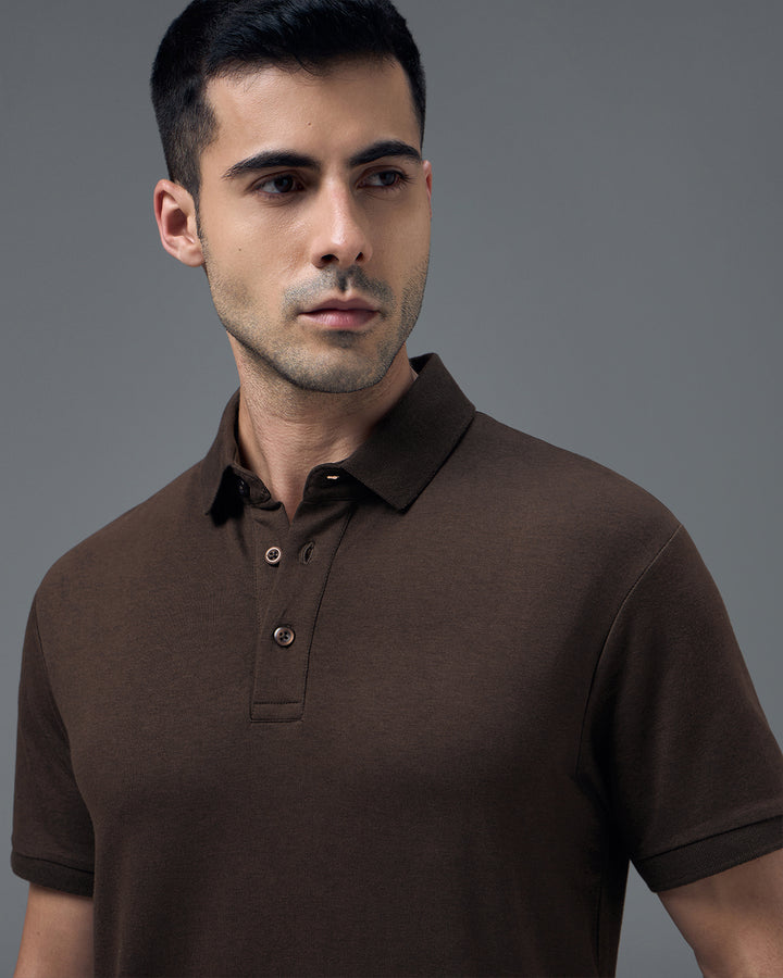 Espresso Bamboo Polo