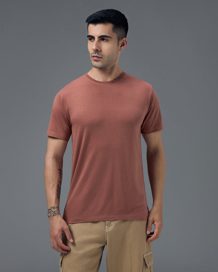 Bamboo Crew Neck - Wild Sienna