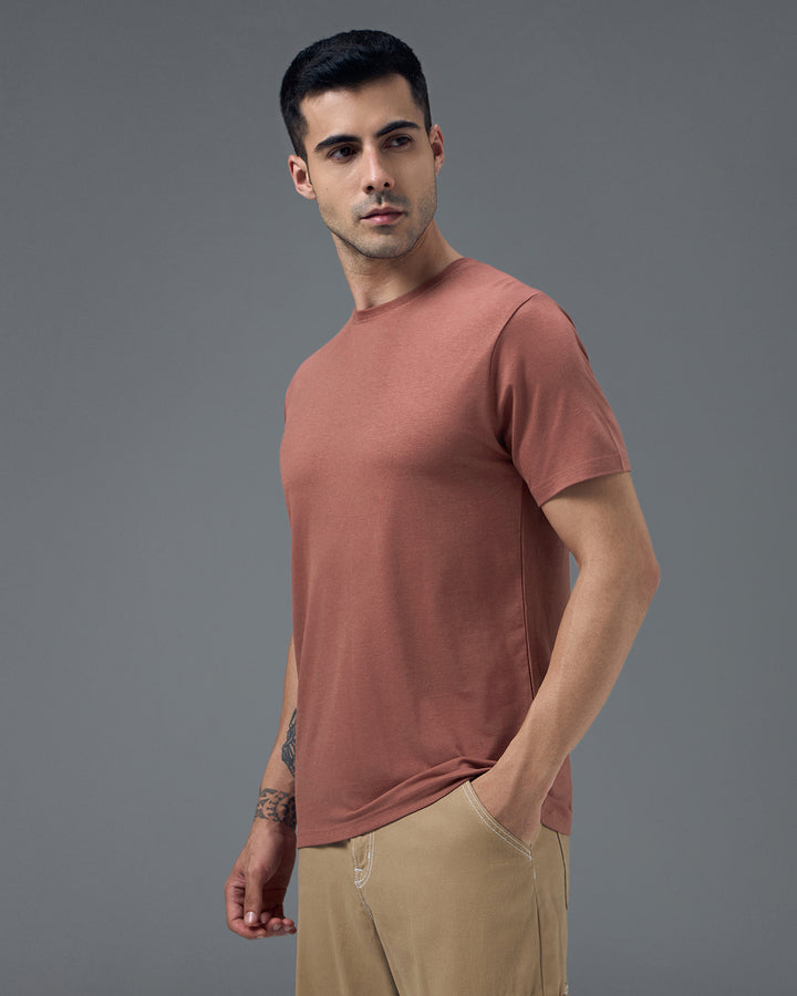 Bamboo Crew Neck - Wild Sienna