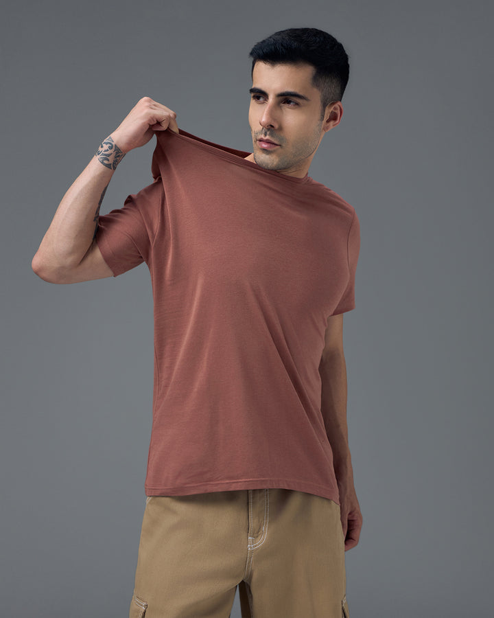 Bamboo Crew Neck - Wild Sienna