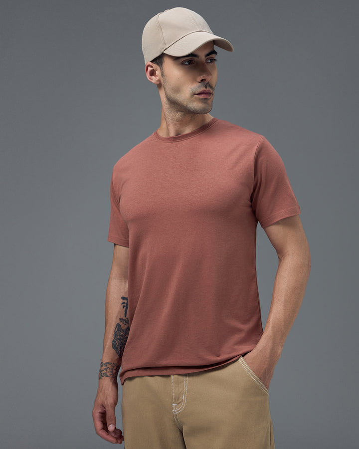 Bamboo Crew Neck - Wild Sienna