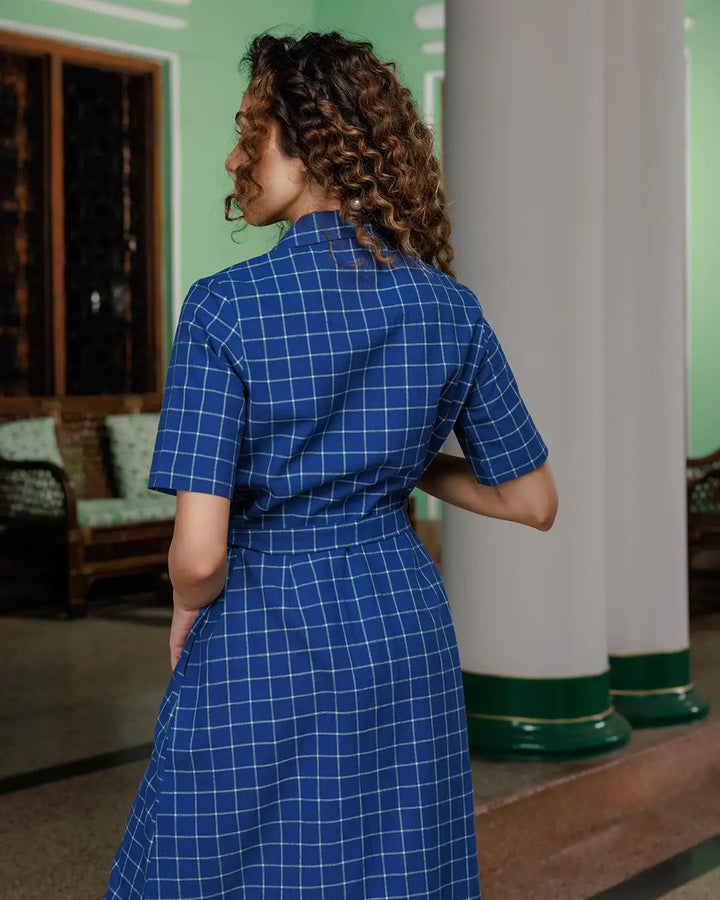 Plavo - Cuban Collar Dress