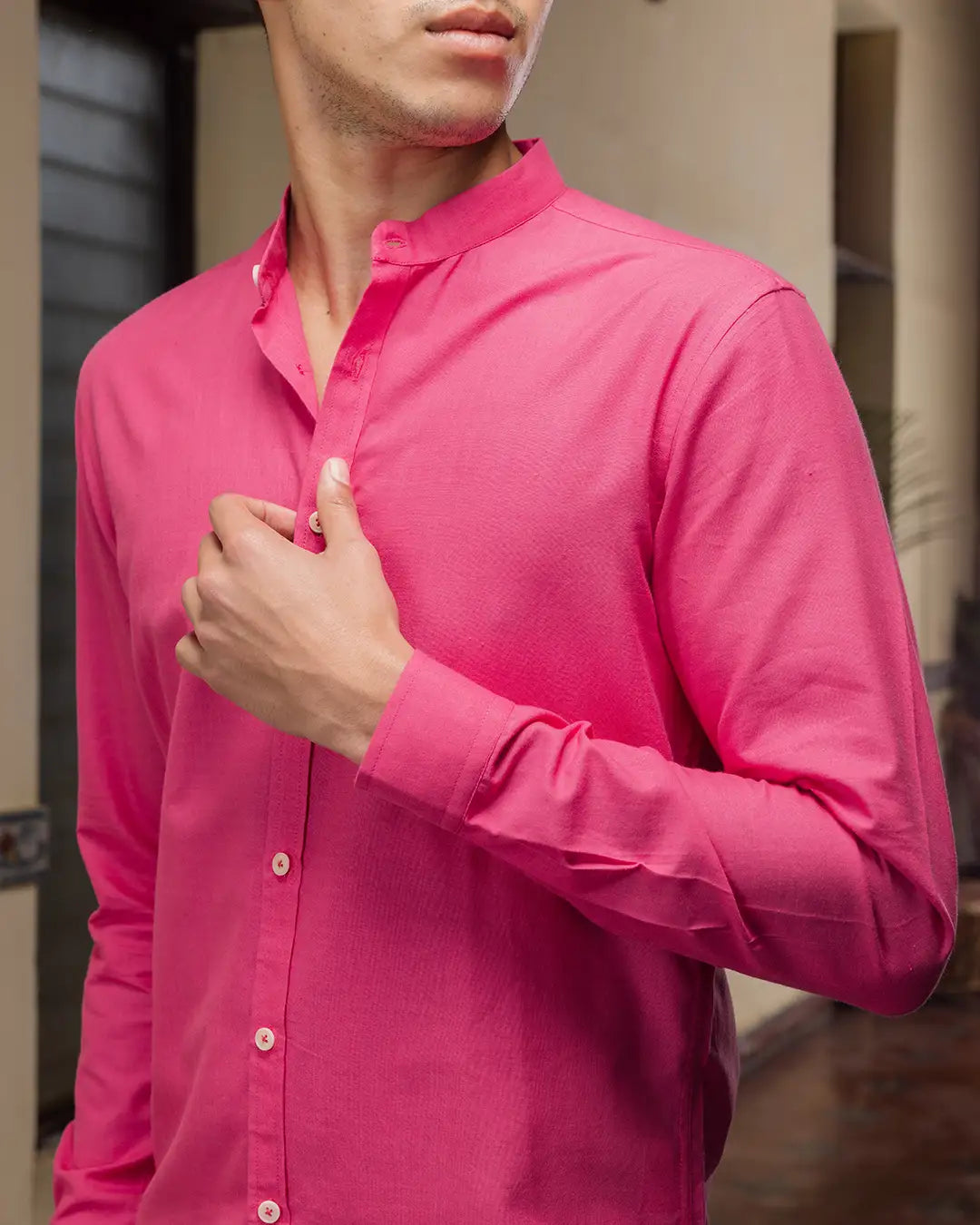 Corderosa - Mandarin Collar Full Sleeve Shirt