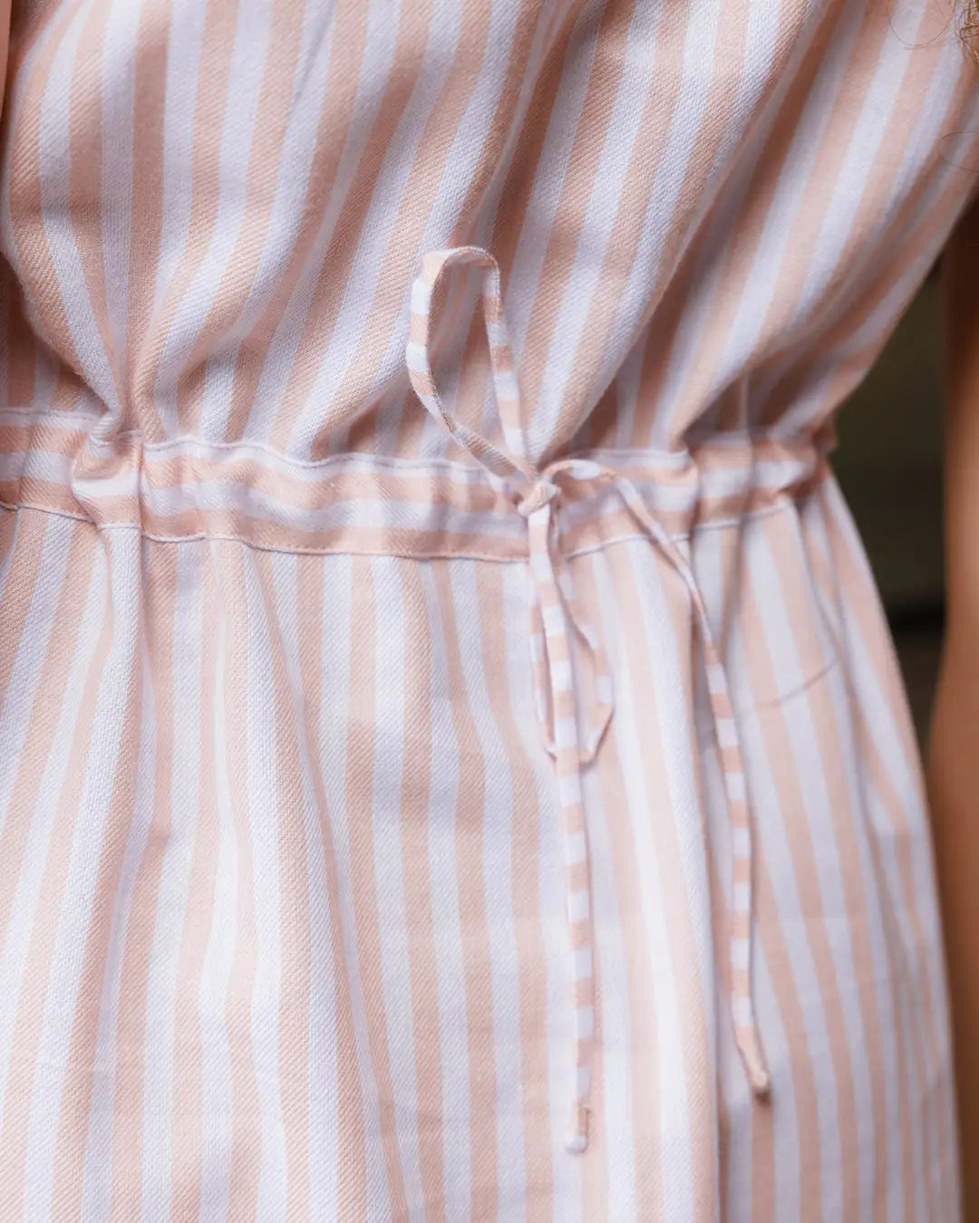 Prunus- Sleeveless A-Line Shirt Dress