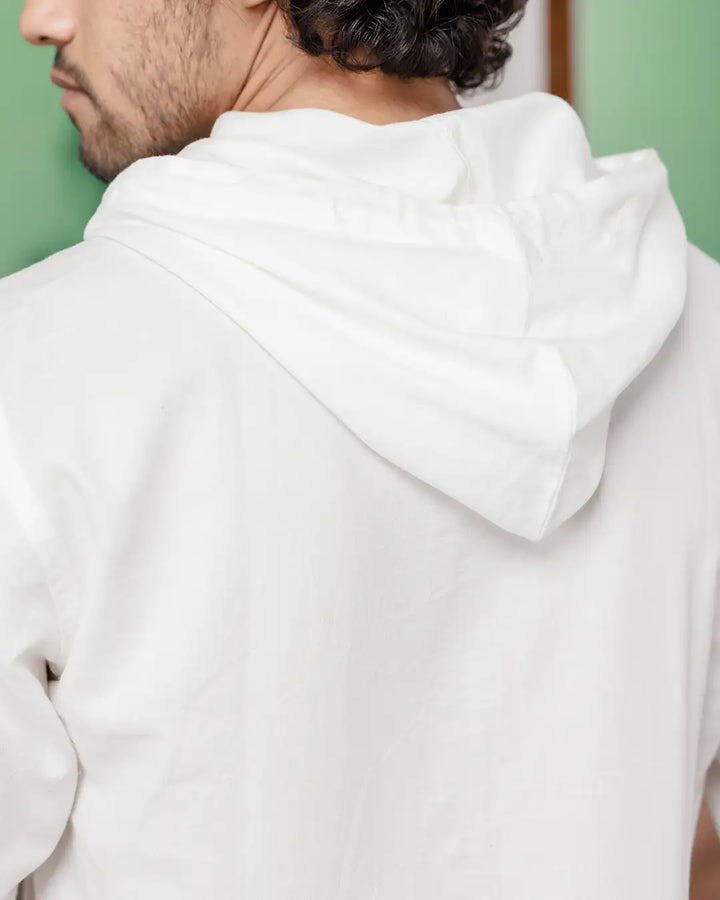 Branco - Open Hoodie Shirt Shirts Wellbi 